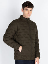 Mens Self Design Quilted Jacket